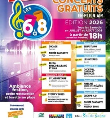Les 6 à 8 concerts en plein air gratuits