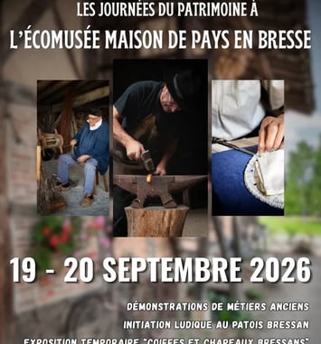 Démonstrations de métiers anciens et initiation au patois à l'Écomusée Maison de Pays en Bresse