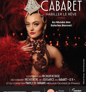 Visite libre de l'expo temporaire "Cabaret, Habiller le rêve" et focus sur les photographies historiques des Soieries Bonnet