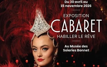 Visite libre de l'expo temporaire "Cabaret, Habiller le rêve" et focus sur les photographies historiques des Soieries Bonnet