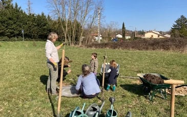 Visite du jardin partagé de Grand Champ
